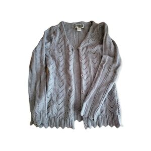 𝅺ROUTE 66 Grey Knit Cardigan